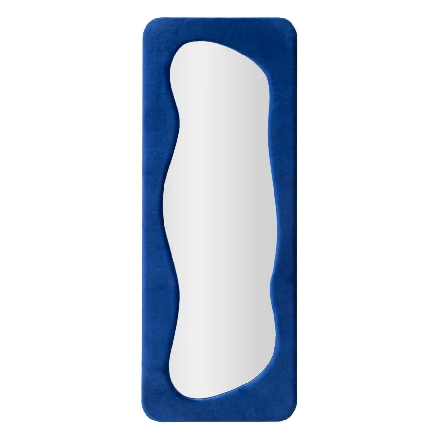 Lustro ścienne THEODOR Niebieskie 60X4X160 cm (wymiary lustra 42X142 cm)